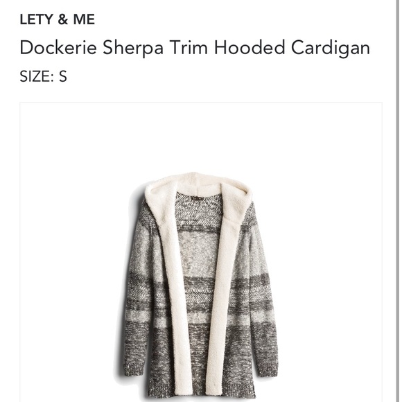 Dockerie Sherpa Trim Hooded Cardigan 
